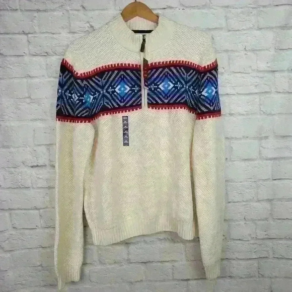 Holiday Mock Neck Long Sleeve Knit Pullover Sweate Sz XXL - Picture 3 of 8